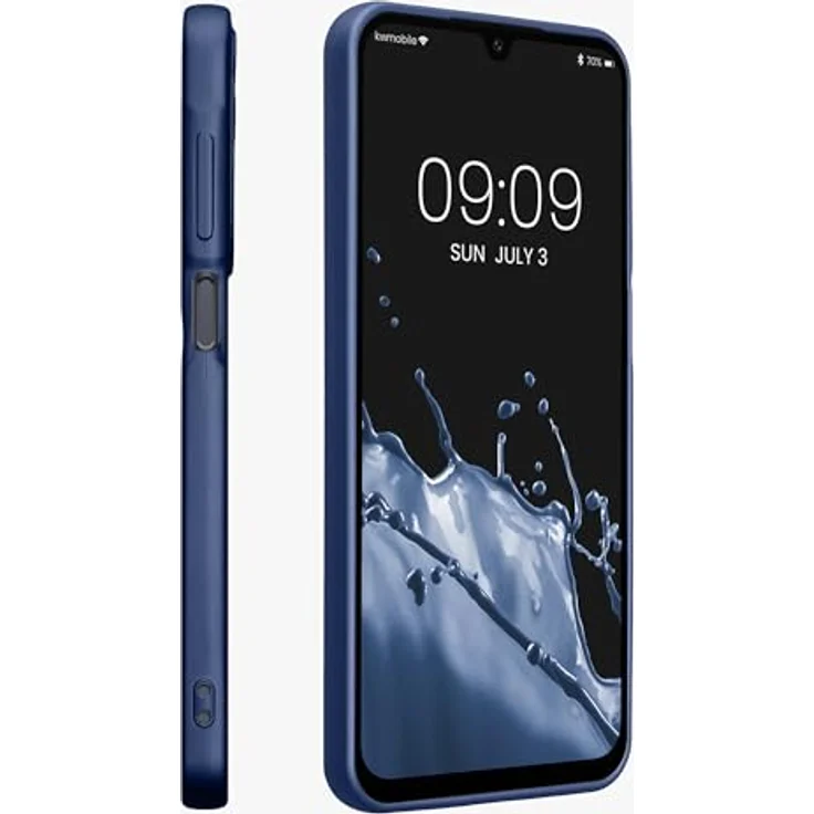 kwmobile Schutzhülle kompatibel mit Samsung Galaxy A16 5G - Flexibles Silikon Case in Metallic Blau mit modernem Glanzeffekt – Bild 4