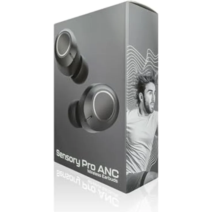 SonidoLab Sensory Pro ANC Wireless Earbuds kabellose Bluetooth In-Ear Kopfhörer, 36h Wiedergabe, 24h mit ANC, Dual Connect, kleinere Passform, Touch-Control – Bild 4