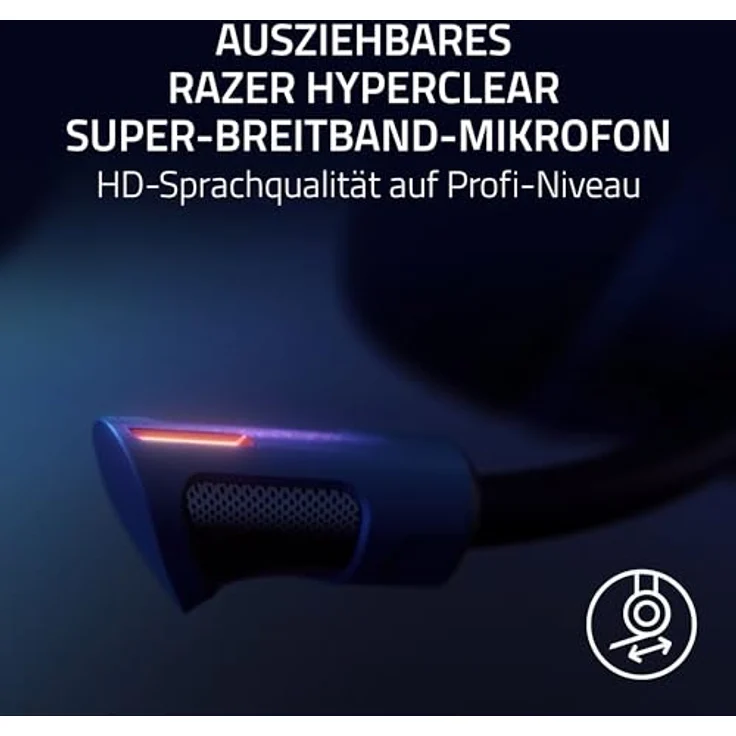 Razer Kraken V4 Pro - Kabelloses Gaming-Headset mit Sensa HD-Haptik, OLED-Control-Hub, TriForce 40mm Treiber, HyperSpeed & Bluetooth, THX Spatial Audio, RGB - Schwarz – Bild 5