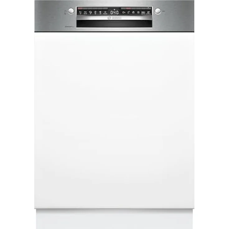Bosch SMI4EVS08E, Serie 4, Geschirrspüler Teilintegriert 60 cm, Programme mit Programmassistent, sehr leise, Oberkorb höhenverstellbar, Automatische Türöffnung, Edelstahl – Bild 1