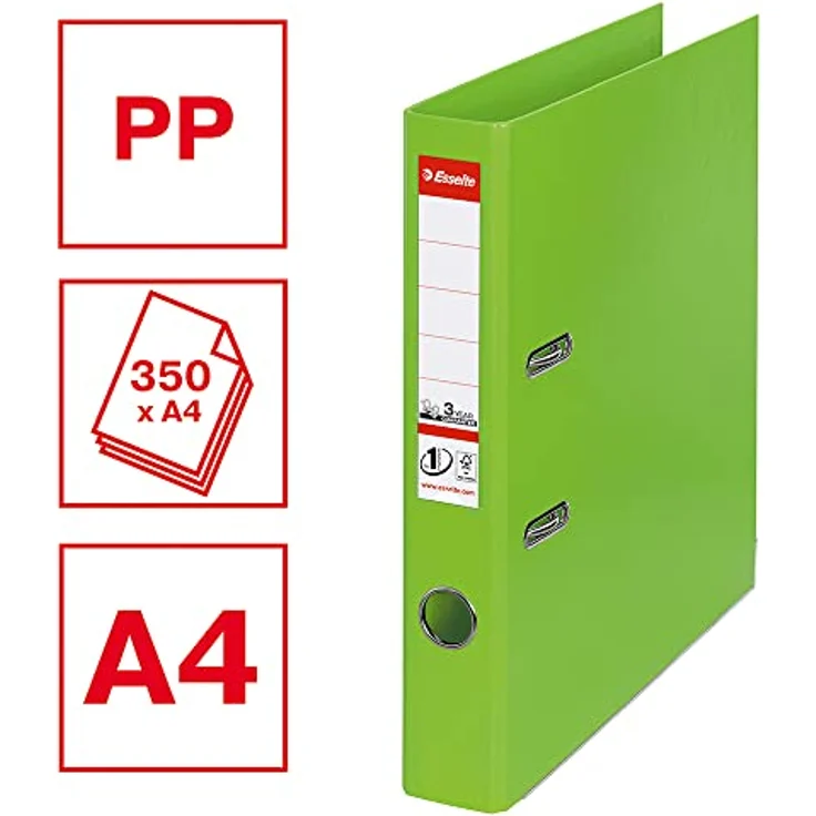 ESSELTE Aktenordner No. 1, 5cm Rückenbreite, Polypropylen Einband, Griffloch, Raumsparschlitzen, blau – Bild 3