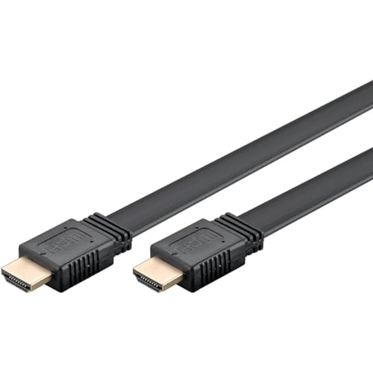 goobay High Speed HDMI Flachkabel mit Ethernet, 3m, 8K/60Hz & 4K/120Hz, 48 Gbit/s, HDR, eARC, Dolby Atmos, DTS:X, ideal für Gaming und Heimkino – Bild 1