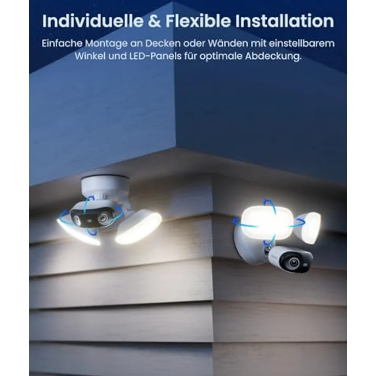 Reolink Elite Floodlight WiFi, 4K Wi-Fi 6 Überwachungskamera mit 3000 Lumen Flutlicht, dimmbar (3000K-6000K), 180° Panorama-Ansicht, KI-Erkennung, wetterfest IP66 – Bild 8