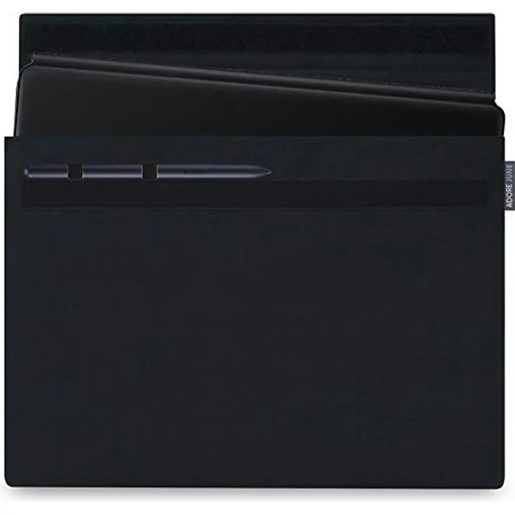 Adore June 12,4 Zoll Classic Schwarz Tasche kompatibel mit Galaxy Tab S8 Plus und Galaxy Tab S7 Plus mit S-Pen Halterung