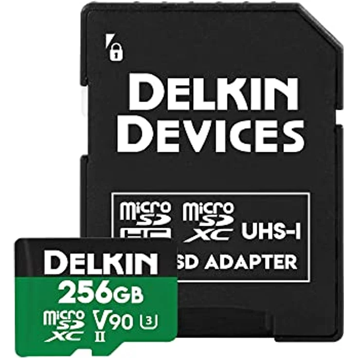 Delkin Devices 256 GB Power microSDXC UHS-II (V90) Speicherkarte, Unterbrechungsfreie 8K, 4K, 3D, HDR, 360-Grad- und High-Speed-Aufnahme – Bild 3