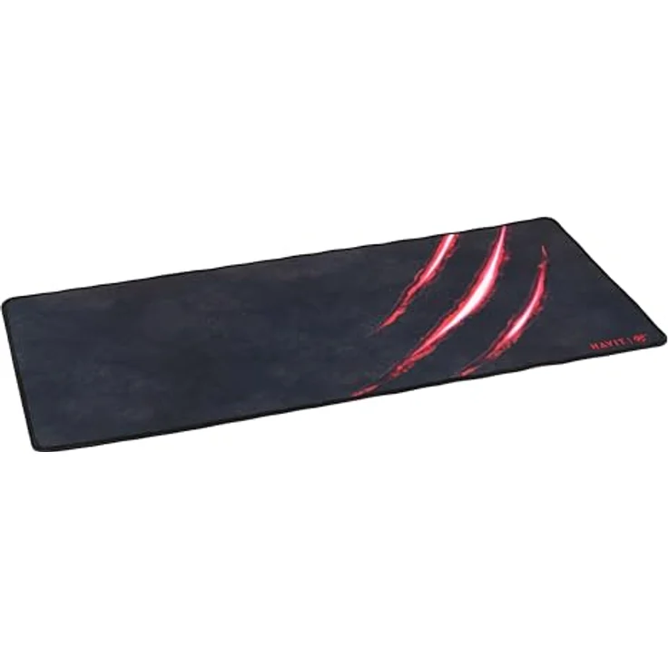 Havit MP861 Gaming Mauspad, 700x300mm groß, gummierte Anti-Rutsch-Oberfläche, genähte Ränder, schwarz – Bild 4