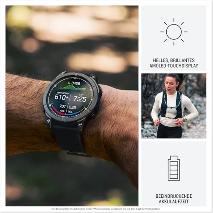 Garmin fēnix E 47mm Multisport-Smartwatch, 1,3" AMOLED Display, Topo-Karten, über 80 Sport-Apps, Music Pay – Bild 3