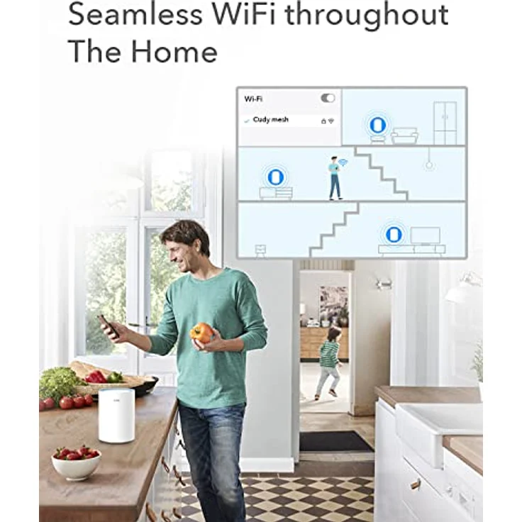 Cudy AC1200 Whole Home Mesh-WLAN-System, AC1200 Dualband-WLAN-Router, Range Extender, VPN, DNS über TLS, IPv6, DDNS, M1200 2er-Pack – Bild 4