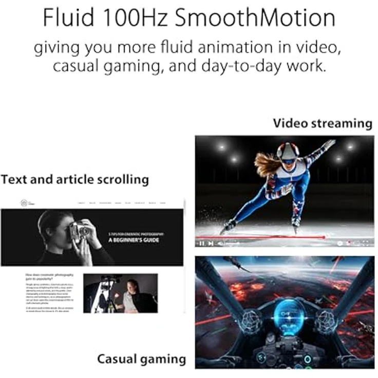 ASUS Eye Care VZ24EHF 24 Zoll Full HD Monitor - 100 Hz, 1ms MPRT, Rahmenlos, Flicker-Free, Blaulichtfilter, Adaptive Sync - IPS Panel - HDMI – Bild 4