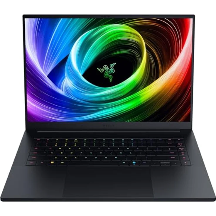 Razer Blade 16 (2025) - 16 Zoll AI Gaming Laptop - NVIDIA GeForce RTX 5090 - AMD Ryzen AI 9 HX 370-16" QHD+ 240Hz OLED Display - 64GB LPDDR5X 8000 MHz - 4TB SSD - QWERTZ DE-Layout | Schwarz – Bild 1