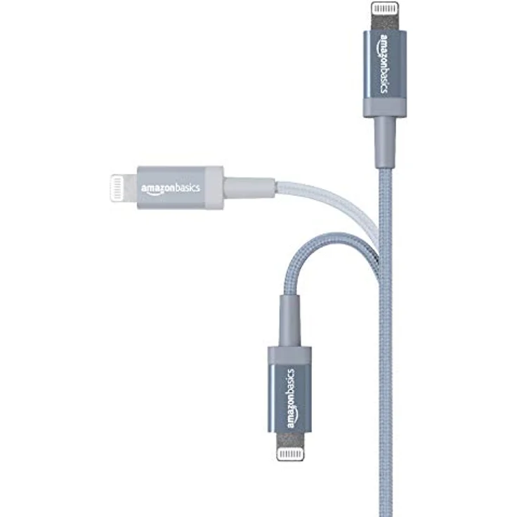 AmazonBasics – Verbindungskabel Lightning auf USB-A, Nylon-umflochten, MFi-zertifiziertes Ladekabel für iPhone, dunkelgrau, 1,82 m – Bild 2