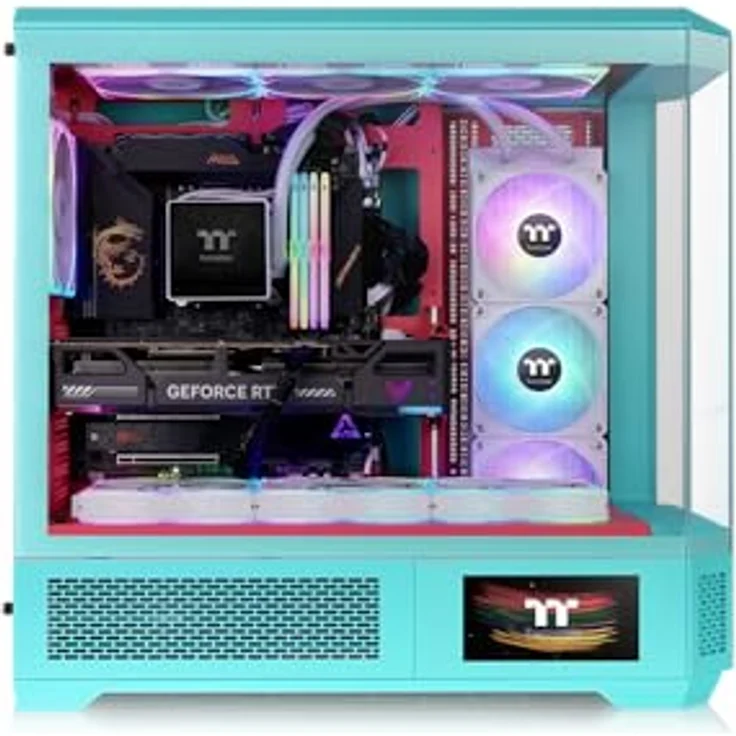 Thermaltake View 600 TG Mint Strawberry, PC Gehäuse mit Tempered Glass und mintfarbener Farbgebung – Bild 7