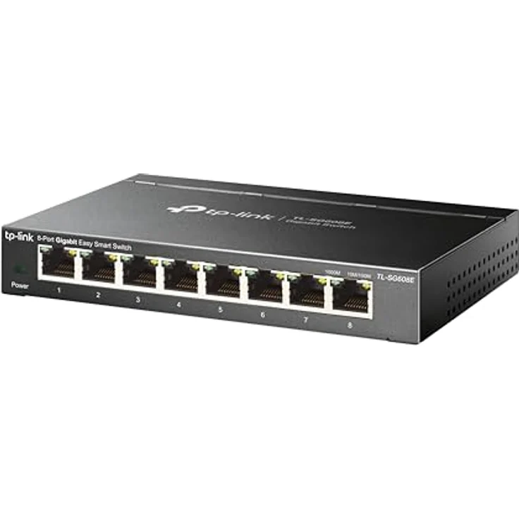 TP-Link TL-SG608E 8-Ports Gigabit Easy Smart Managed Netzwerk Switch, Plug-and-Play, Metallgehäuse, QoS, IGMP-Snooping, VLAN, zentrales Management – Bild 2