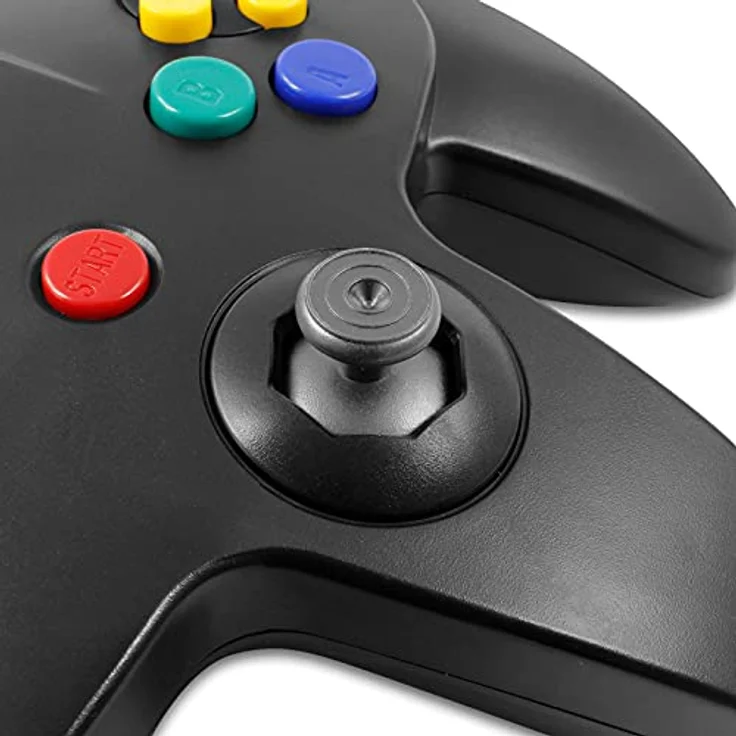 Eaxus Controller 2er Set für Nintendo 64, Schwarz, Retro Look Gamepad mit 1,80 m Kabellänge, optional 3,60 m mit Verlängerungskabel – Bild 6