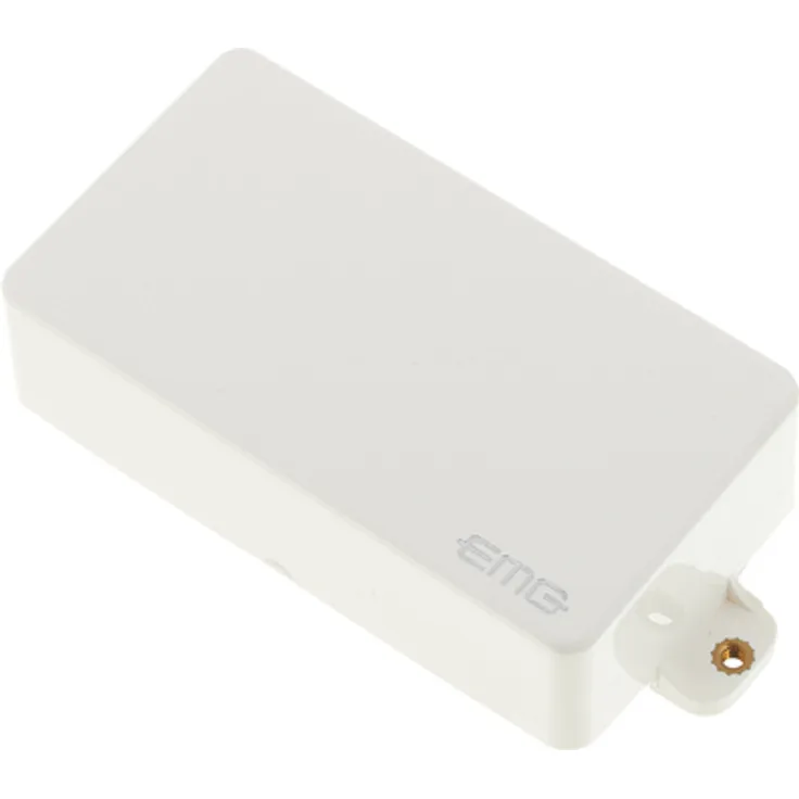 EMG EMG 81 White, Aktiver Humbucker Tonabnehmer für E-Gitarre mit hohe Ausgangsleistung und keramik Magneten, Weiß