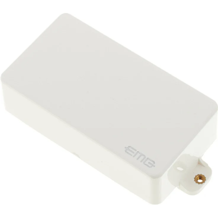 EMG EMG 81 White, Aktiver Humbucker Tonabnehmer für E-Gitarre mit hohe Ausgangsleistung und keramik Magneten, Weiß – Bild 1