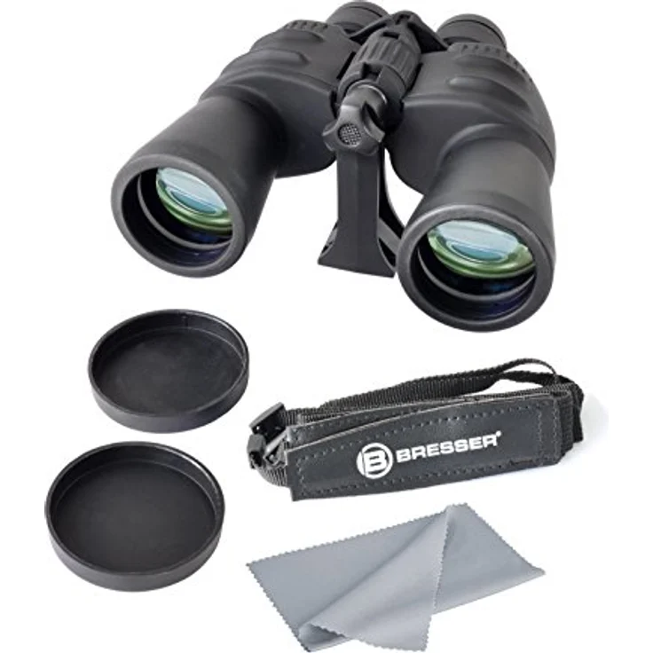 Bresser 7-35x50 Spezial-Zoomar Porro Zoomfernglas (mit Mitteltriebfokussierung, Stativanschlussgewinde und vollvergüteter Optik inklusive Trageriemen, Stativ-Adapter und Transporttasche) – Bild 4