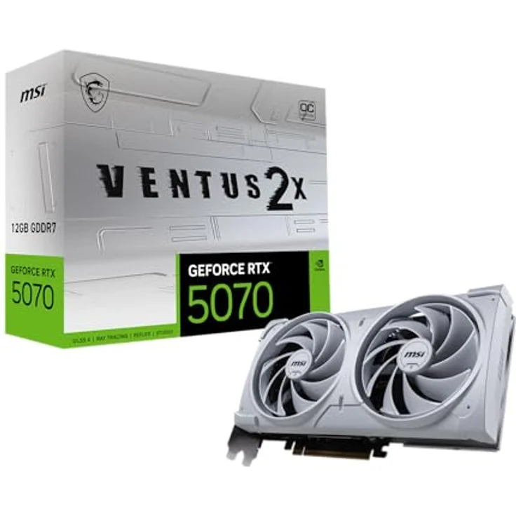 MSI GeForce RTX 5070 12G Ventus 2X OC White, Grafikkarte mit hoher Leistungsfähigkeit – Bild 1