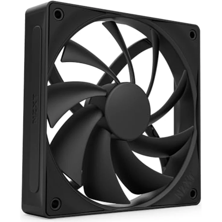 NZXT F120Q V2, 120mm Gehäuselüfter mit hydrodynamischen Gleitlagern und PWM-Steuerung, schwarz – Bild 1