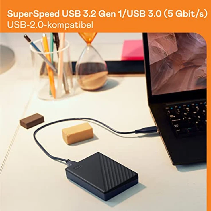 WD My Passport (6 TB), Externe Festplatte, Schwarz mit Backup-Software und Passwortschutz – Bild 6