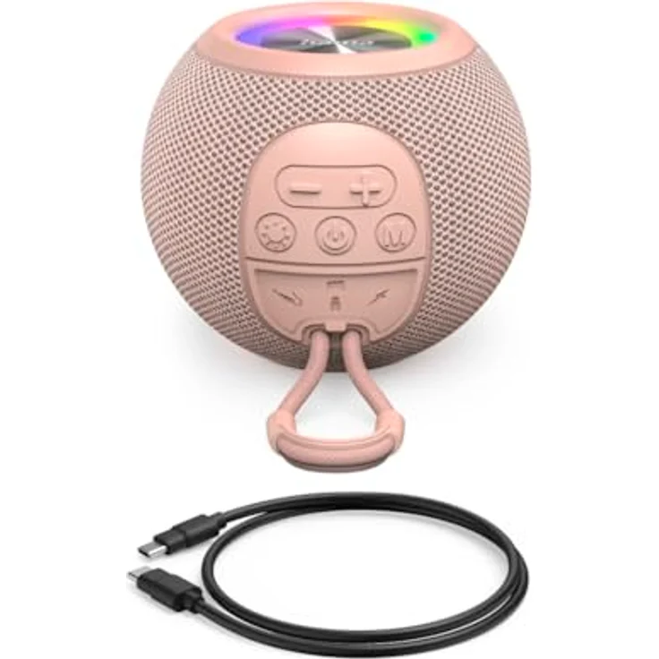 Hama Ball Shape Speaker, Bluetooth® Lautsprecher mit 5 Lichtmodi, 5 W, rosa, 10 Stunden Akkulaufzeit, TWS-Funktion, integrierte Freisprecheinrichtung – Bild 5