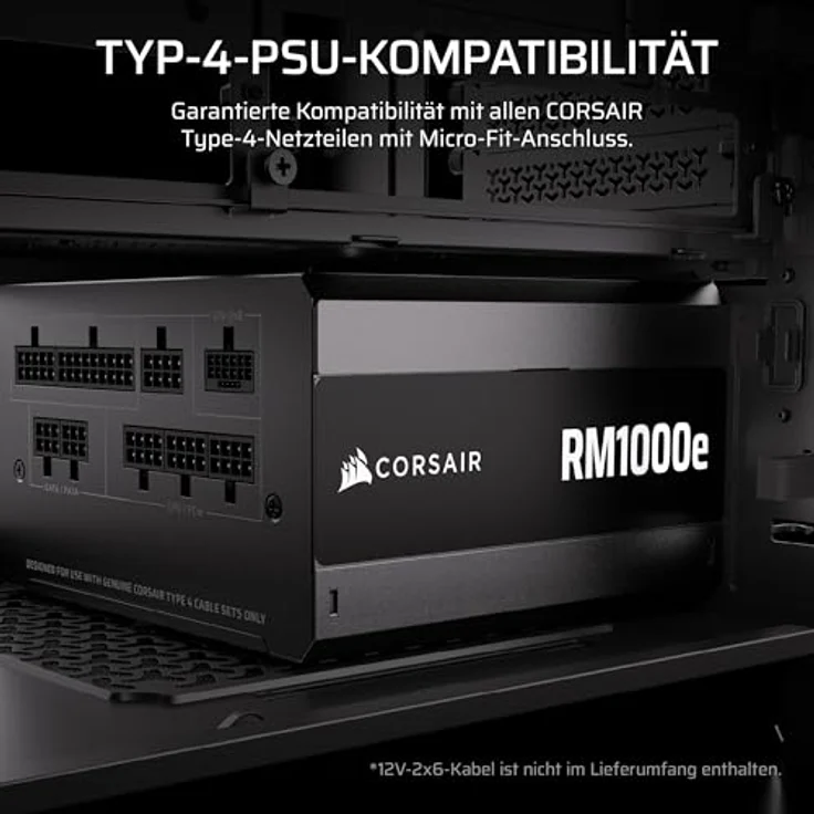 Corsair Elite Premium Typ 4 SATA-Stromkabel mit 4 Anschlüssen, dreifach Ummantelt im Mesh-Paracord-Design, Schwarz – Bild 3