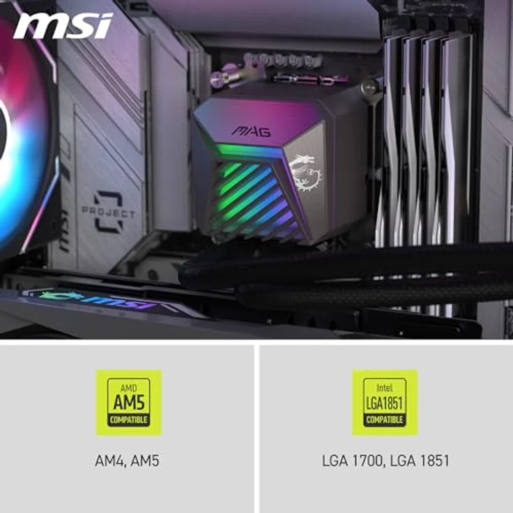 MSI MAG CORELIQUID A15 360 COOLER, CPU Wasserkühler, Schwarz – Bild 6
