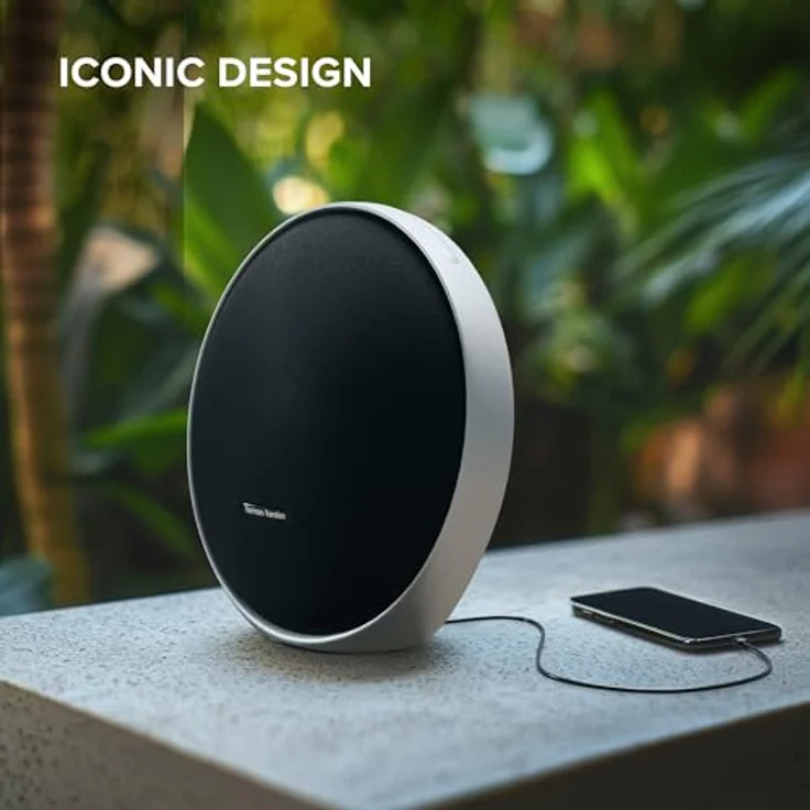 Harman Kardon Onyx Studio 9, tragbarer Bluetooth-Lautsprecher mit Auracast Multi-Speaker-Verbindung, adaptiver Selbstabstimmung, USB-Ladeanschluss, 8 Stunden Akkulaufzeit, in Schwarz – Bild 3