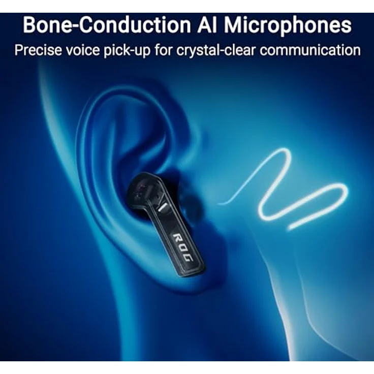 ASUS ROG Cetra True Wireless SpeedNova Black RGB In-Ear Gaming Kopfhörer (ROG SpeedNova Wireless-Technologie, AI-Mikrofon, Geräuschunterdrückung (ANC), 46 Std. Akkulaufzeit, kabelloses Laden, schwarz) – Bild 4