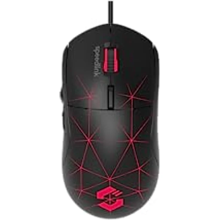 SPEEDLINK CORAX Gaming Maus mit Kabel, mehrfarbige LED-Beleuchtung, USB-Anschluss, 5 programmierbare Tasten PC-Maus kabelgebunden, DPI-Schalter bis 3.200 DPI, ummanteltes Kabel, schwarz – Bild 1