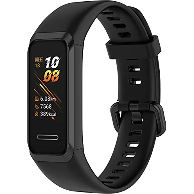 Shieranlee Uhrenarmband kompatibel mit Huawei Band 4/Honor 5i, flexibles TPU Silikon Sport-Armband, wasserdicht und verstellbar von 15.5 - 22 cm