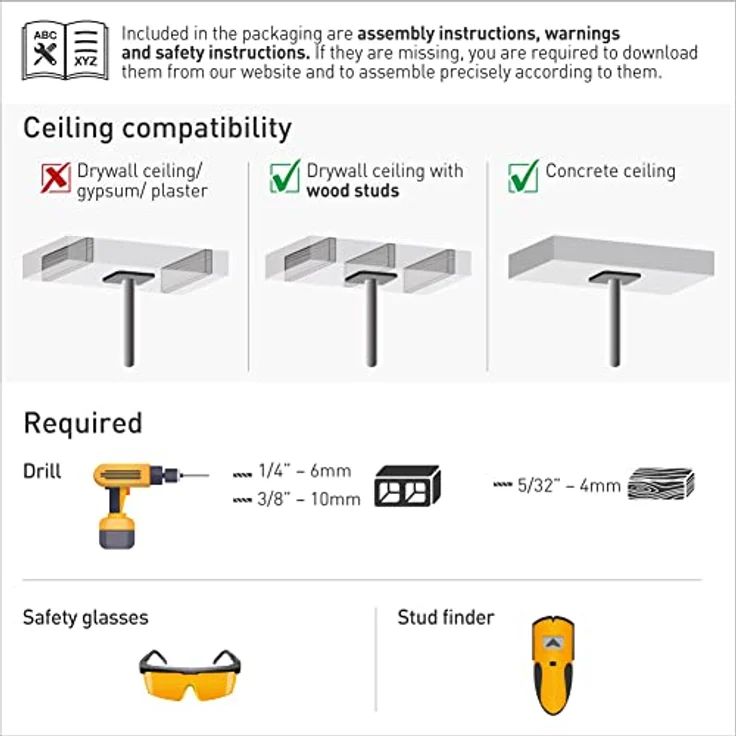 Barkan 97cm Lange TV Deckenhalterung, 29 - 65 Zoll Neigbar / Vollbewegung flach & Curved Fernseher TV Halterung, hält bis 40Kg,Teleskop Höhen-verstellbare , für LED OLED LCD, Max. VESA 400x400, 3500B – Bild 5
