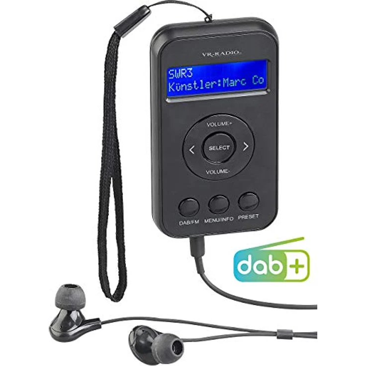 VR-Radio DAB Radio Kopfhörer Digitales Taschenradio mit DAB+/FM – Bild 3