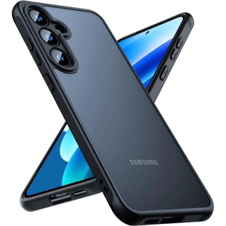 U Ultimate24Style Premium Hülle für Samsung Galaxy S25 FE – Robust, stoßfest, kratzfest mit Airbag-Technologie und griffigem Design (Schwarz) – Bild 1