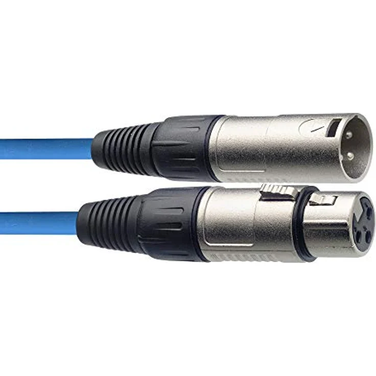 Stagg 6 m hochwertigen XLR-auf XLR-Stecker Mikrofon Kabel blau – Bild 2