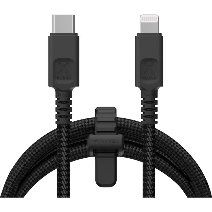 Xtorm Next Gen USB-C zu Lightning Kabel, flexibles 1,5 Meter geflochtenes Kabel, schwarz