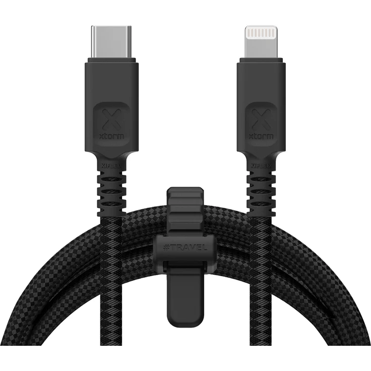 Xtorm Next Gen USB-C zu Lightning Kabel, flexibles 1,5 Meter geflochtenes Kabel, schwarz