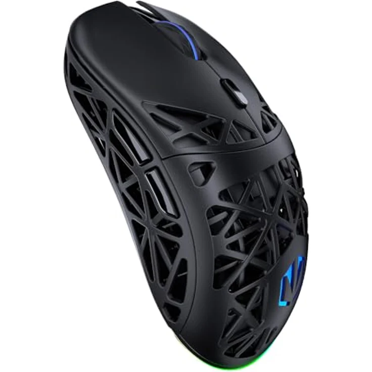 ENDORFY LIV Plus Wireless Gaming Maus, Ultraleichtes Design (69 g), Maximal 26.000 DPI, PixArt PAW3395, mit Ladestation im Set - Schwarz, EY6A016 – Bild 1