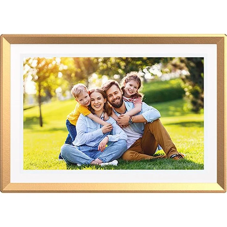 Arzopa D10, Digitaler Bilderrahmen 10.1 Zoll mit 1280 x 800 Pixel, 32 GB Speicher, Gold