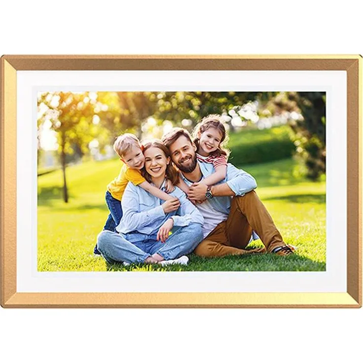 Arzopa D10, Digitaler Bilderrahmen 10.1 Zoll mit 1280 x 800 Pixel, 32 GB Speicher, Gold