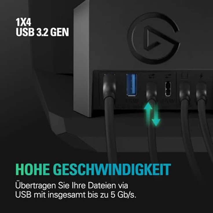 Elgato USB Hub – Für Stream Deck +, 2 USB-C-Anschlüsse/2 USB-A-Anschlüsse, Stromversorgung, SD-/microSD-Kartenleser – USB-C, Mac/PC (Silber) – Bild 3
