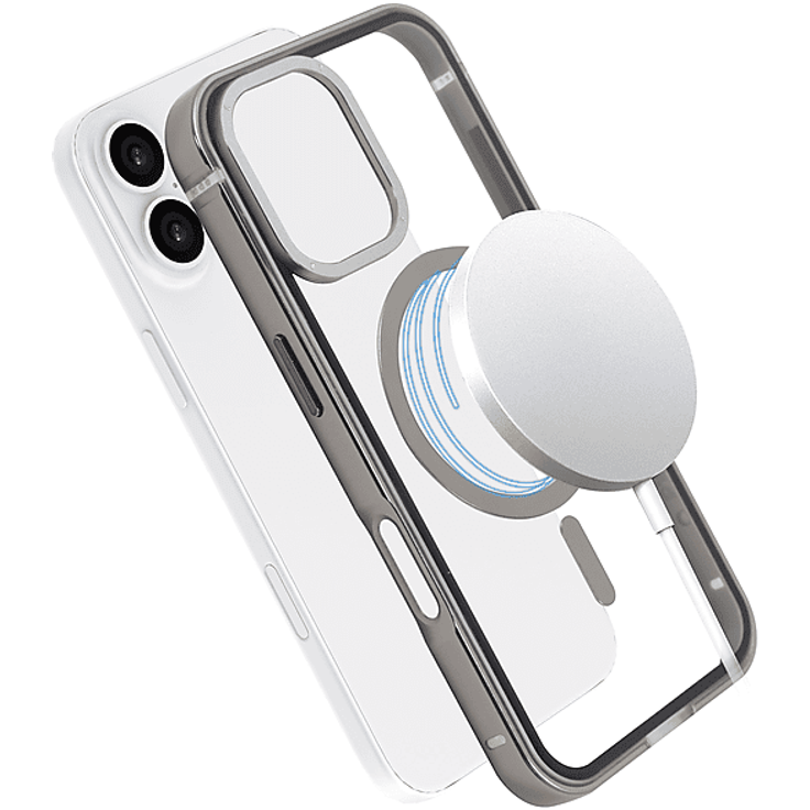 ISY ISC-7000 MagISY, Backcover für Apple iPhone 16, Transparent, Metallic