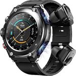 CISIYOO 2 in 1 Smart Watch mit Kopfhörer, intelligente Uhr mit integriertem Bluetooth, Lautsprecher, Fitness-Tracker, Lautsprecher, Aufnahme, Körperthermometer