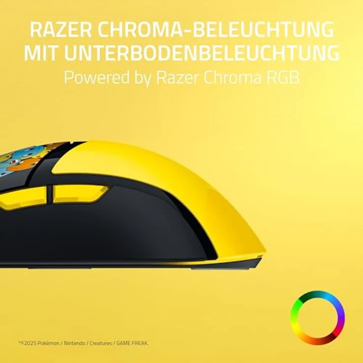 Razer Cobra Pokémon Edition, Leichte kabelgebundene Gaming-Maus mit 8500 DPI Sensor, 58g, optische Mausschalter 3th Gen, Chroma-Beleuchtung mit Gradient Underglow, Speedflex-Kabel | Pokémon Kanto – Bild 4