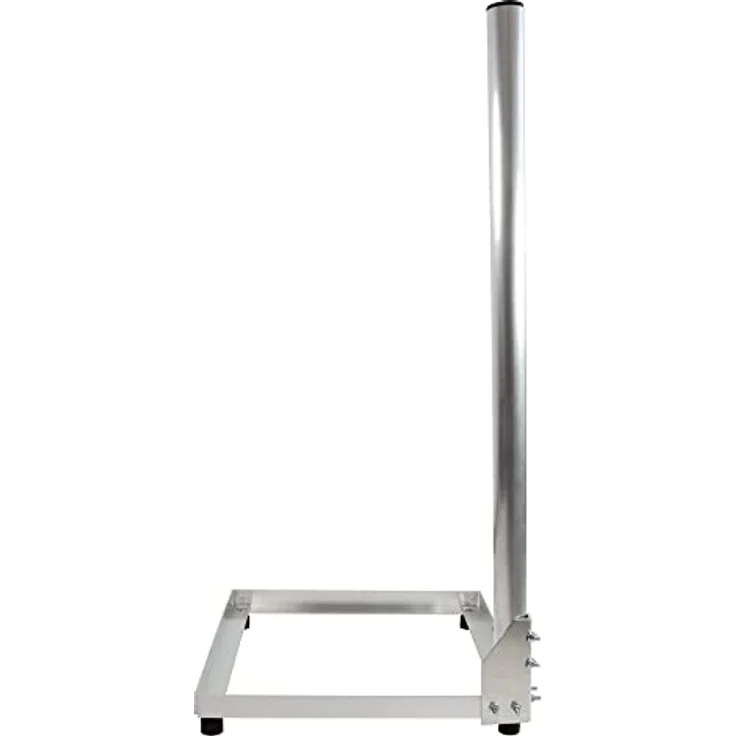 SkyRevolt Balkonständer Aluminium, 50x50 cm mit 1 m Mast Ø 50 mm, stabile Flachdach-Halterung für SAT-Installation – Bild 1