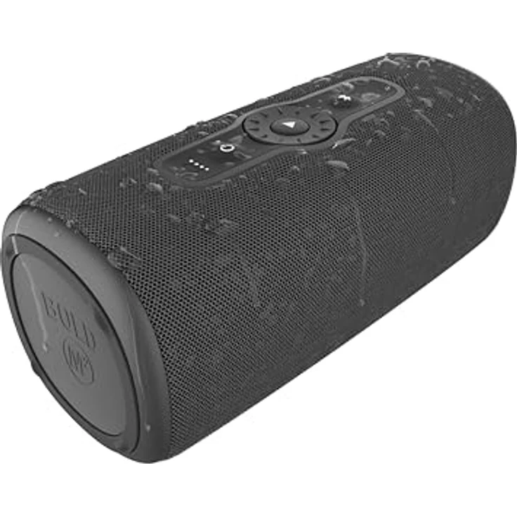 Fresh 'n Rebel Bold M2, Bluetooth Lautsprecher mit 24 Uhr spielzeit, Wasserdichter (IP67) Tragbarer musikbox Bluetooth, Party Mode, Lautstärkeregelungsring, Tiefe Bässe, Kräftige Lautstärke (Schwarz) – Bild 1