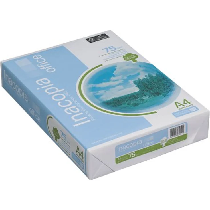 Inacopia Kopierpapier office DIN A4, 75 g/qm, 500 Blatt, FSC®-zertifiziert und ISO 14001, hochweiß – Bild 2