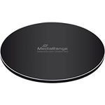MediaRange Induktive Schnellladestation - Ladepad mit Ladefunktion für kabelloses Laden, 15W Qi Schnellladung, USB Fast Wireless Charger, kompatibel mit iPhone, Samsung