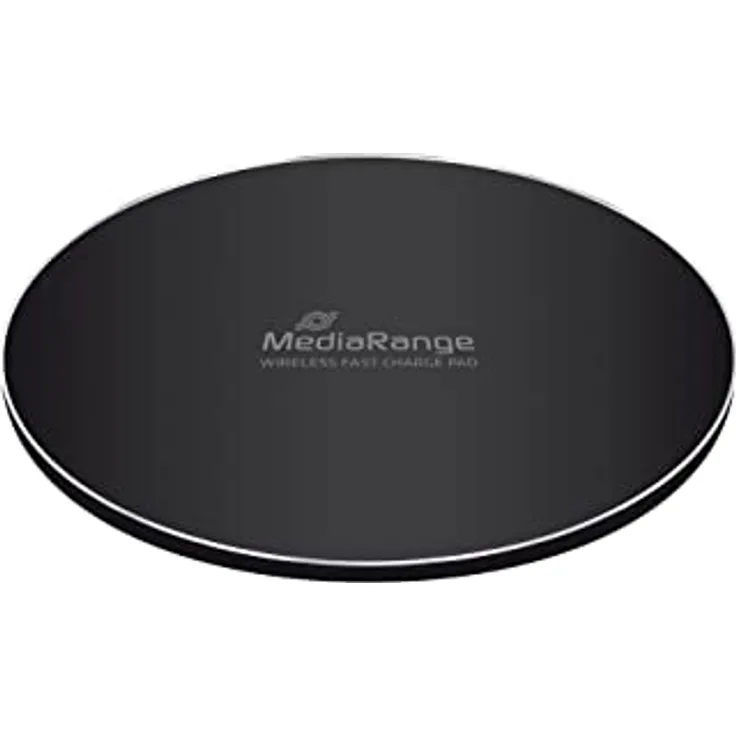MediaRange Induktive Schnellladestation - Ladepad mit Ladefunktion für kabelloses Laden, 15W Qi Schnellladung, USB Fast Wireless Charger, kompatibel mit iPhone, Samsung