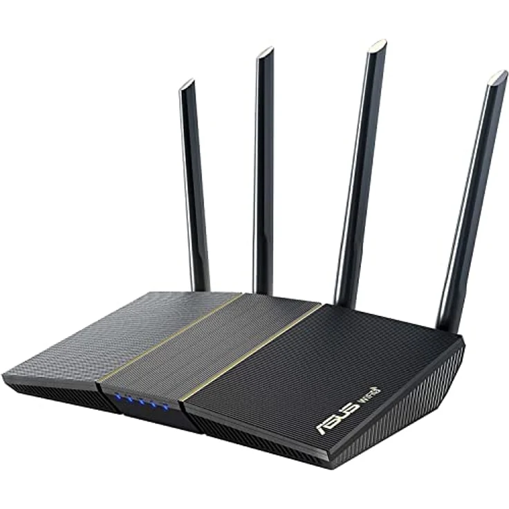 ASUS Rt-Ax57 Wireless Router, Gigabit Ethernet Dual-Band (2,4 GHz/5 GHz), Schwarz – Bild 1